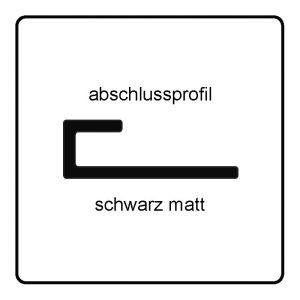 Rückwandsystem CS Easypanel Abschlussprofil, 280 cm, schwarz matt RAL 9005