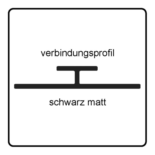 Rückwandsystem CS Easypanel Verbindungsprofil, 280 cm, schwarz matt RAL 9005