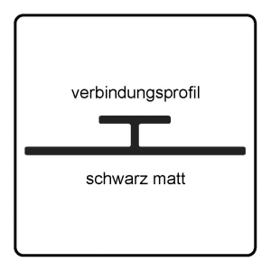 Rückwandsystem CS Easypanel Verbindungsprofil, 280 cm, schwarz matt RAL 9005