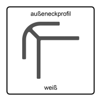 Rückwandsystem CS Easypanel Außeneckprofil, 280 cm, weiß
