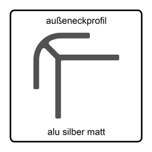 Rückwandsystem CS Easypanel Außeneckprofil, 280 cm, alu silber matt