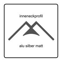 Rückwandsystem CS Easypanel Inneneckprofil, 280 cm, alu silber matt