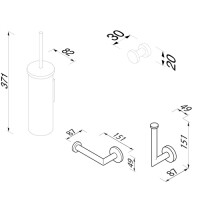 Toilettenzubehör Bundle Nemox, Chrom