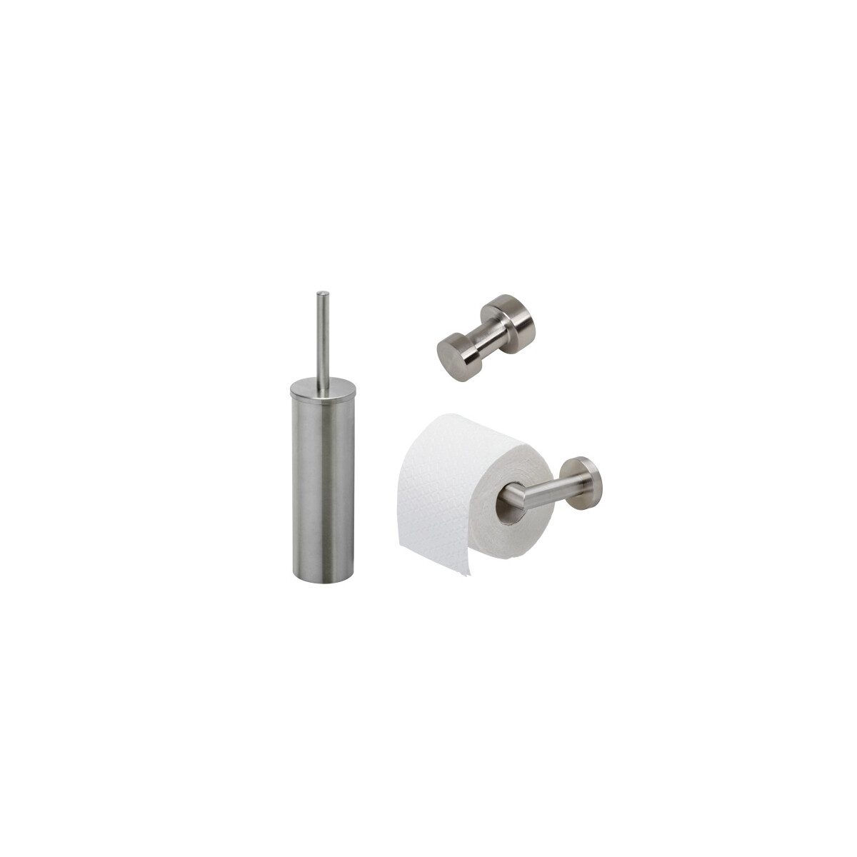 Toilettenzubehör Bundle Nemox, Edelstahl gebürstet