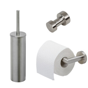 Toilettenzubehör Bundle Nemox, Edelstahl gebürstet