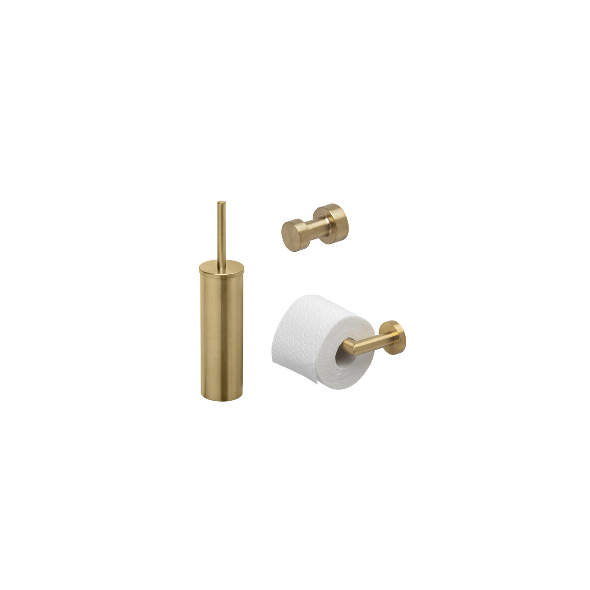 Toilettenzubehör Bundle Nemox, Goldfarben gebürste