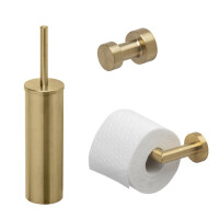 Toilettenzubehör Bundle Nemox, Goldfarben gebürstet