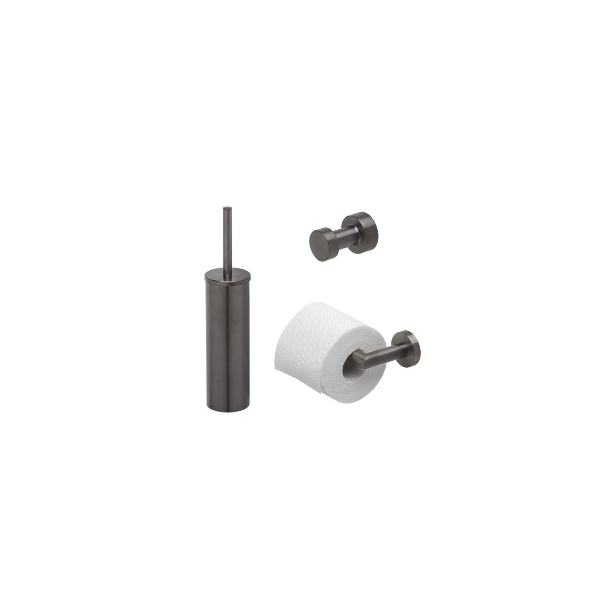 Toilettenzubehör Bundle Nemox, Gebürstetes Metall 