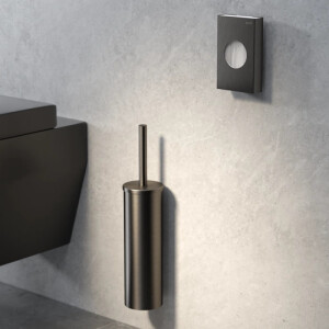 Toilettenzubehör Bundle Nemox, Gebürstetes Metall in Schwarz