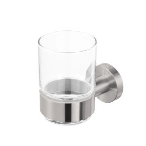Glashalter mit Glas Nemox, Edelstahl gebürstet