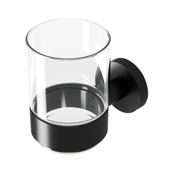 Glashalter mit Glas Nemox, Schwarz