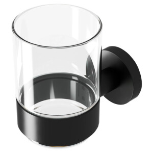 Glashalter mit Glas Nemox, Schwarz