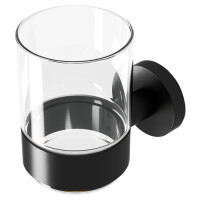 Glashalter mit Glas Nemox, Schwarz