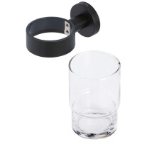 Glashalter mit Glas Nemox, Schwarz
