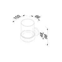 Glashalter mit Glas Nemox, Bronze gebürstet