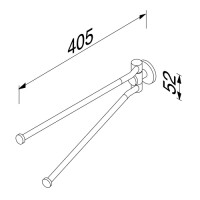 Handtuchhalter 2-armig Nemox, Chrom