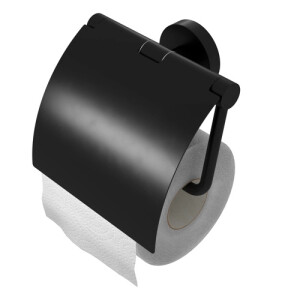 Toilettenpapierhalter mit Deckel Nemox, Schwarz