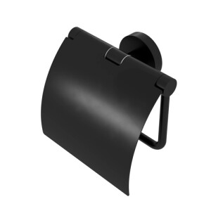 Toilettenpapierhalter mit Deckel Nemox, Schwarz
