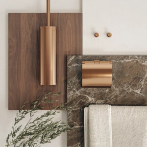 Toilettenpapierhalter mit Deckel Nemox, Bronze gebürstet