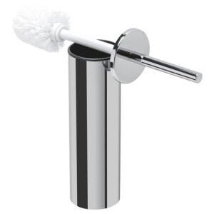 Toilettenbürste mit Halter freistehend (weißer Bürstekopf) Nemox, Chrom
