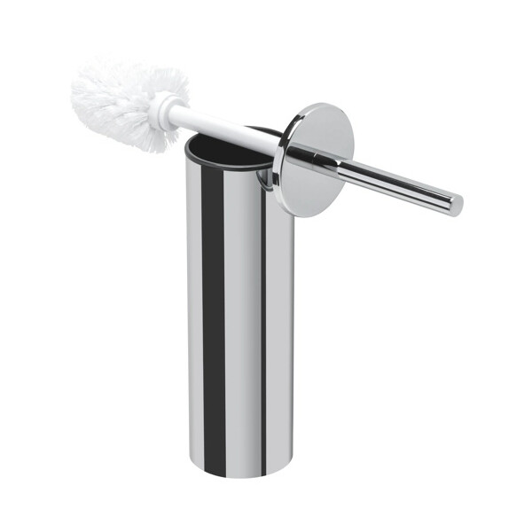 Toilettenbürste mit Halter (weißer Bürstekopf) Nemox, Chrom