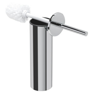 Toilettenbürste mit Halter (weißer Bürstekopf) Nemox, Chrom