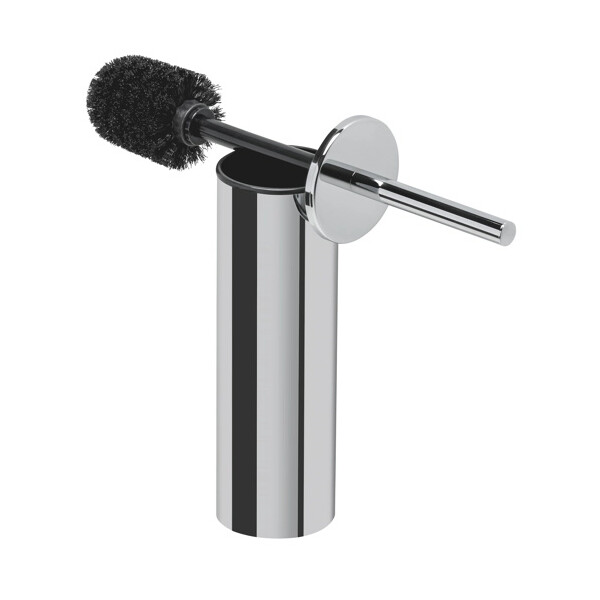 Toilettenbürste mit Halter (schwarzer Bürstenkopf) Nemox, Chrom