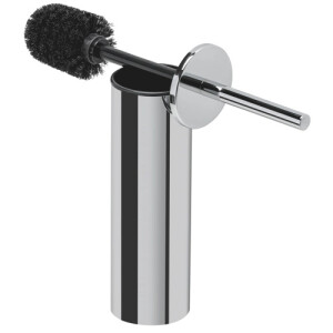 Toilettenbürste mit Halter (schwarzer Bürstenkopf) Nemox, Chrom