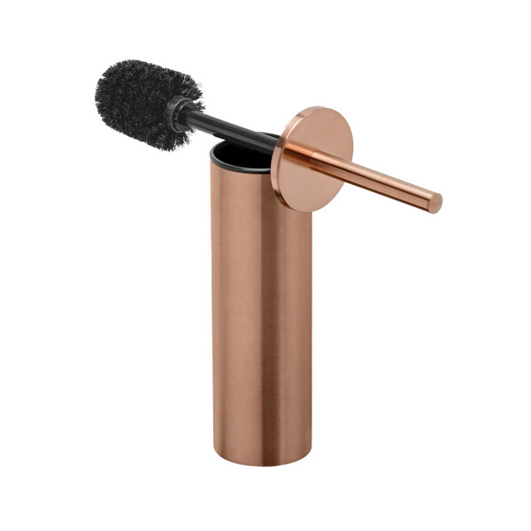 Toilettenbürste mit Halter (weißer Bürstekopf) Nemox, Bronze gebürstet