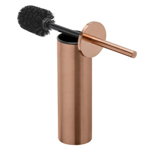 Toilettenbürste mit Halter (weißer Bürstekopf) Nemox, Bronze gebürstet