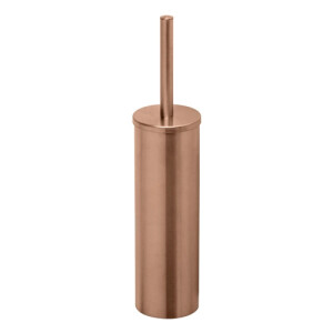 Toilettenbürste mit Halter (weißer Bürstekopf) Nemox, Bronze gebürstet