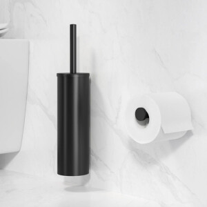Toilettenbürste mit Halter (schwarzer Bürstenkopf) Nemox, Schwarz