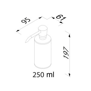 Seifenspender freistehend 250 ml Nemox, Chrom