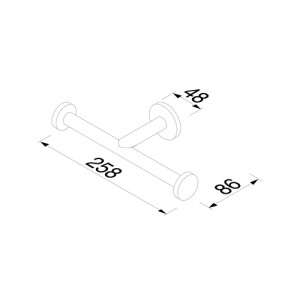 Toilettenpapierhalter ohne Deckel doppelt Nemox, Chrom