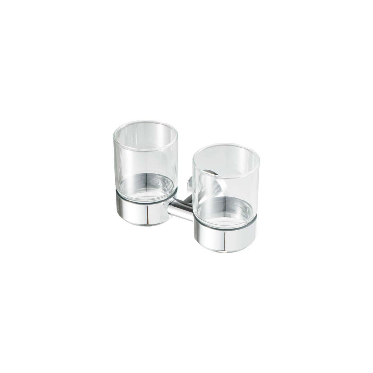Glashalter mit Glas doppelt Nemox, Chrom