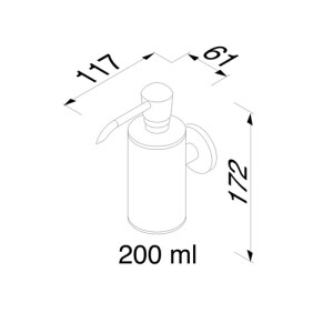 Seifenspender 200 ml Nemox, Chrom