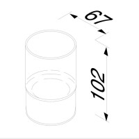 Glashalter mit Glas freistehend Nemox, Chrom