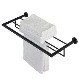 Handtuchreck mit Ablage 60 cm Nemox, Schwarz