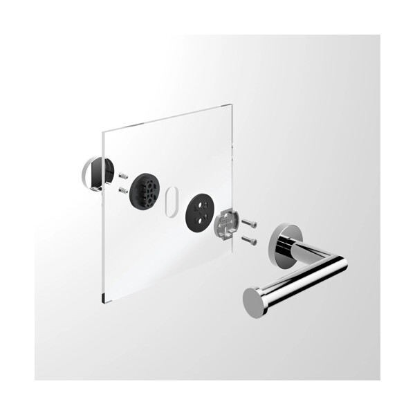 Glasbefestigungsset 8 mm Glas Nemox, Schwarz