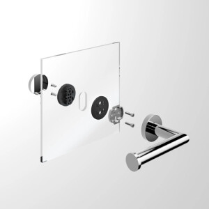 Glasbefestigungsset 8 mm Glas Nemox, Schwarz