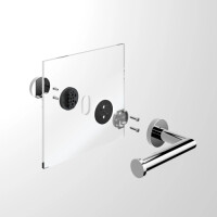 Glasbefestigungsset 8 mm Glas Nemox, Schwarz