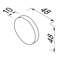 Abdeckung für Glasbefestigungsset 916568-02 Nemox, Schwarz