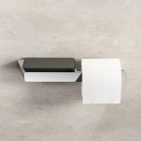 Toilettenpapierhalter ohne Deckel mit Ablage Shift, Chrom