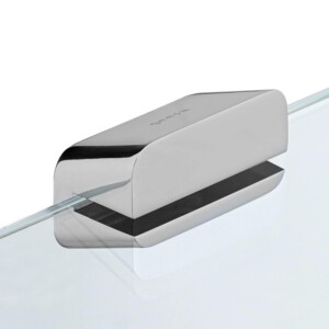 Toilettenpapierhalter doppelt mit transparenter Glasablage Shift, Chrom