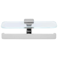 Toilettenpapierhalter doppelt mit transparenter Glasablage Shift, Chrom