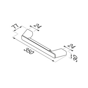 Wannengriff 30 cm Shift, Chrom