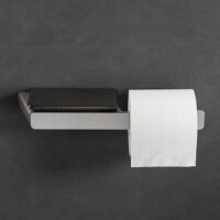 Toilettenpapierhalter ohne Deckel mit Ablage Shift, Edelstahl gebürstet