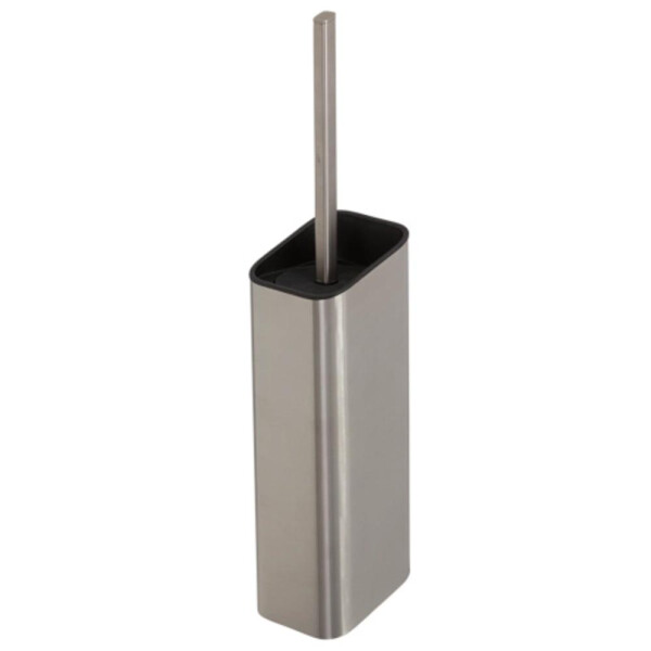 Toilettenbürste mit Halter (Deckel und Bürste in schwarz) Shift, Edelstahl gebürstet