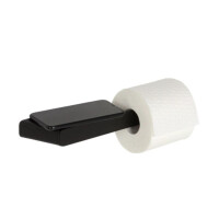 Toilettenpapierhalter ohne Deckel mit Ablage Shift, Schwarz