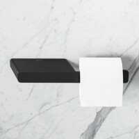 Toilettenpapierhalter ohne Deckel mit Ablage Shift, Schwarz